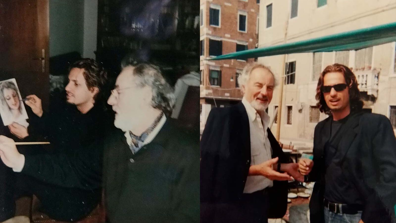 con il suo maestro Aldo Parmigiani